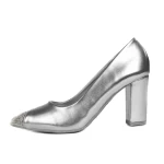 Pantofi cu Toc gros 3XKK69 Argintiu » meishop.life