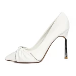 Pantofi cu Toc subtire 3DC32 Alb » meishop.life