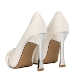 Pantofi cu Toc subtire 3DC32 Bej » meishop.life