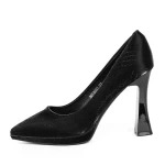 Pantofi cu Toc gros 3DC33 Negru » meishop.life
