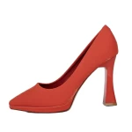 Pantofi cu Toc gros 3DC33 Rosu » meishop.life