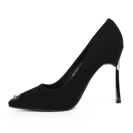 Pantofi cu Toc subtire 3DC38 Negru » meishop.life