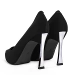 Pantofi cu Toc subtire 3DC38 Negru » meishop.life
