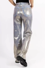 Pantaloni Dama HM6538-1 Albastru-Auriu » meishop.life