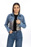 Jacheta Dama JK1928 Albastru-Auriu | Kikiriki