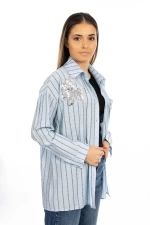 Camasa Dama C9668 Albastru » meishop.life