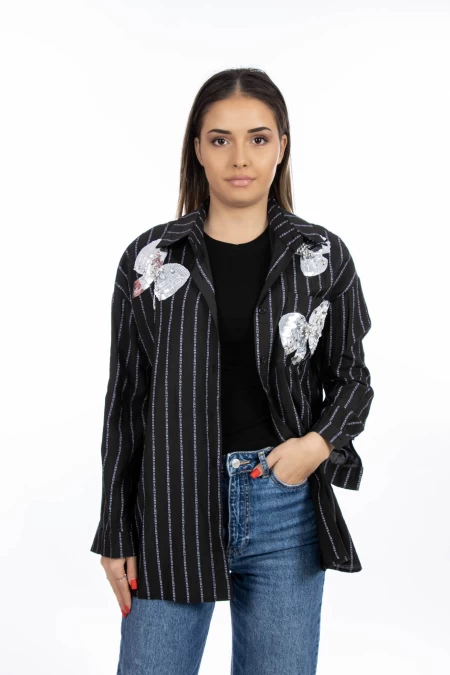 Camasa Dama C9668 Negru » meishop.life