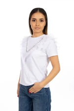 Tricou Dama NG23838 Alb » meishop.life