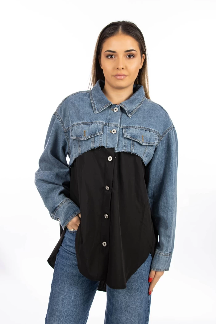 Camasa Dama VMC2977 Negru » meishop.life