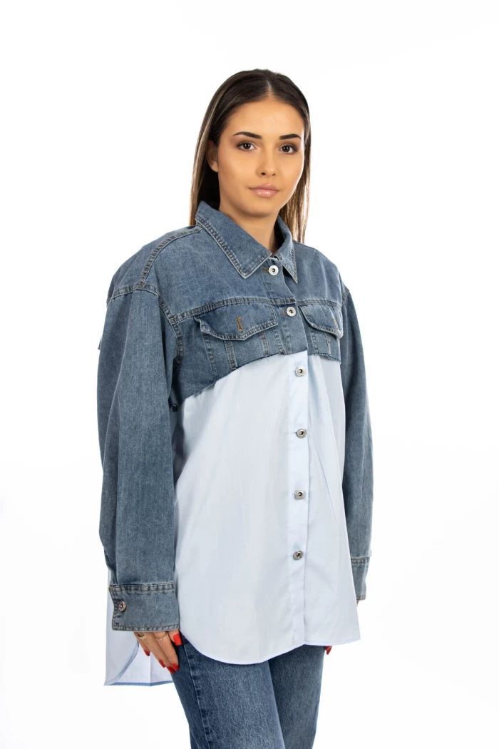 Camasa Dama VMC2977 Albastru » meishop.life