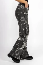 Blugi Dama HM6625-1 Negru-Alb » meishop.life