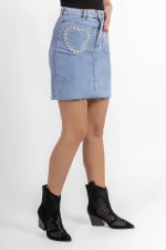 Fusta Denim F1043 Albastru » meishop.life