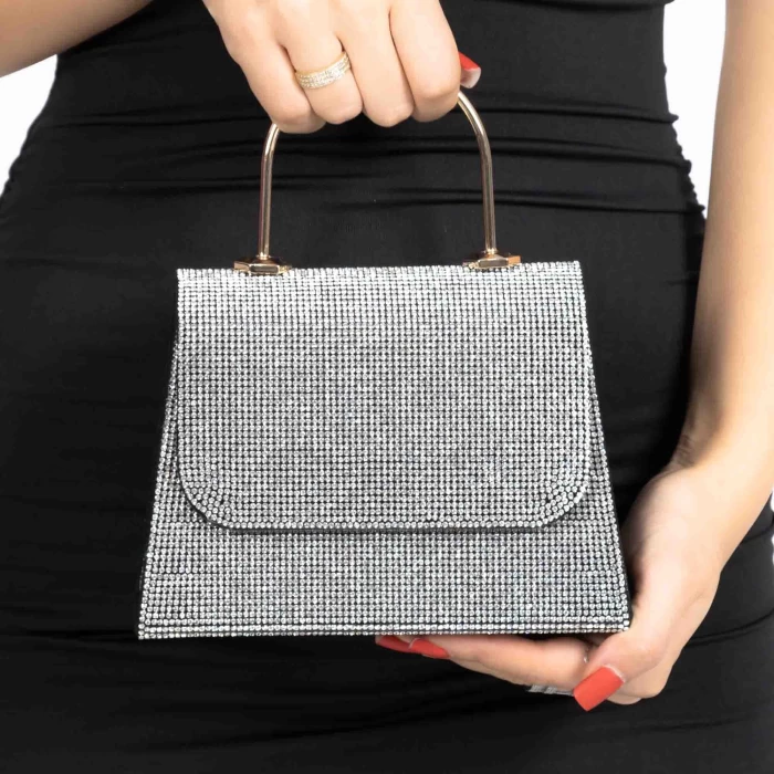 Geanta Dama 718 Negru-Argintiu » meishop.life