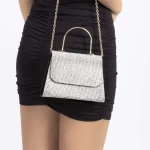 Geanta Dama 718 Negru-Argintiu » meishop.life
