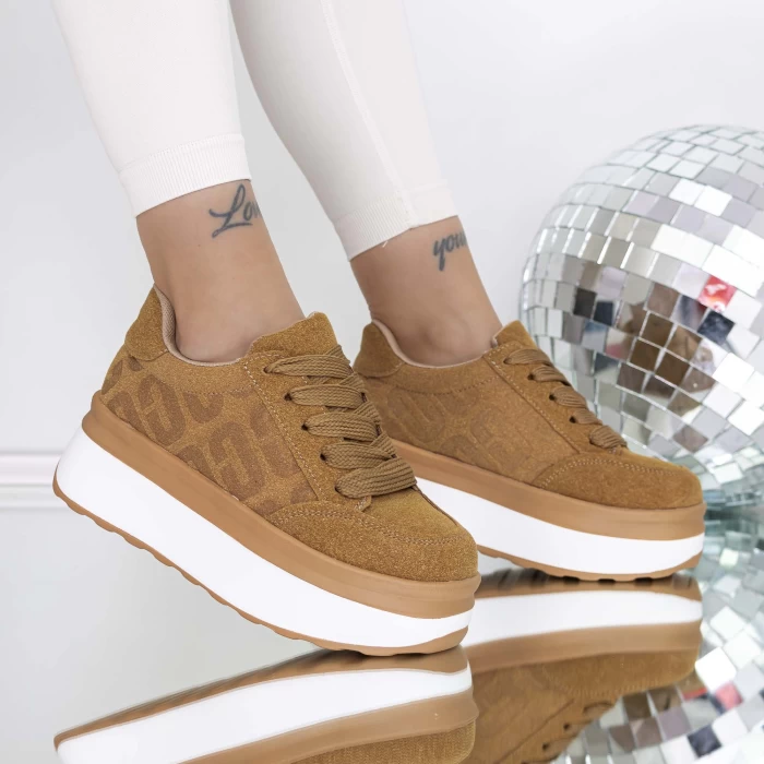 Pantofi Sport Dama 3WL198 Galben » meishop.life