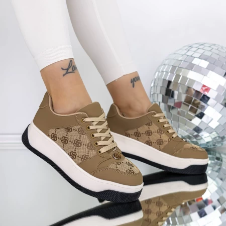 Pantofi Sport Dama 3WL199 Bej » meishop.life