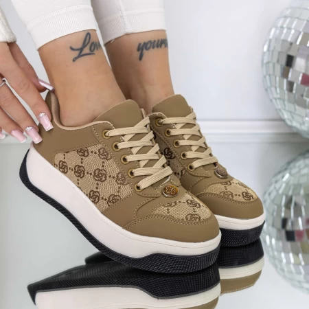 Pantofi Sport Dama 3WL199 Bej » meishop.life