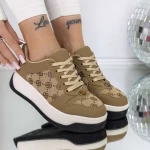 Pantofi Sport Dama 3WL199 Bej » meishop.life