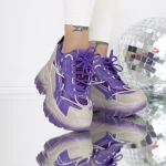 Pantofi Sport Dama cu Platforma 3SJN32 Mov » meishop.life