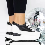 Pantofi Sport Dama cu Platforma 3SJN29 Negru » meishop.life