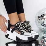 Pantofi Sport Dama cu Platforma 3WL100 Negru » meishop.life