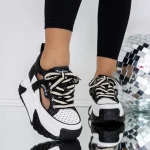 Pantofi Sport Dama cu Platforma 3WL100 Negru » meishop.life