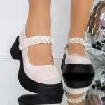 Pantofi Casual Dama 3WL193 Bej » meishop.life