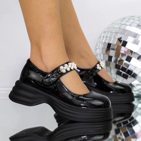 Pantofi Casual Dama 3WL193 Negru » meishop.life