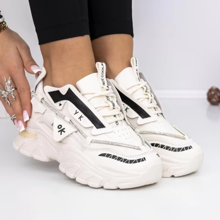 Sneakers dama 3WL180 Bej » meishop.life