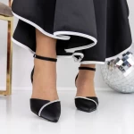 Pantofi cu Toc subtire 3XKK101 Negru » meishop.life