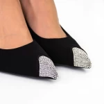 Pantofi cu Toc gros 3XKK69 Negru » meishop.life