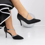 Pantofi Stiletto 3XKK61 Negru » meishop.life