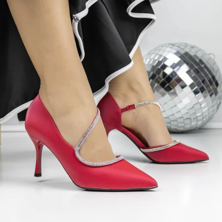 Pantofi Stiletto 3XKK61 Rosu » meishop.life