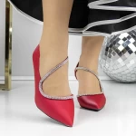 Pantofi Stiletto 3XKK61 Rosu » meishop.life