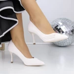 Pantofi cu Toc subtire 3XKK100 Bej » meishop.life