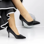 Pantofi cu Toc subtire 3XKK100 Negru » meishop.life