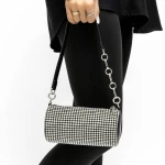 Geanta Dama 23016 Negru-Argintiu » meishop.life