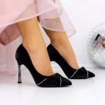 Pantofi cu Toc subtire 3DC32 Negru » meishop.life