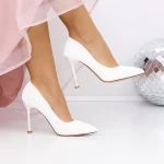 Pantofi Stiletto 2DC8 Alb » meishop.life