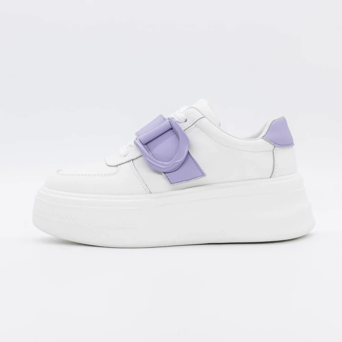 Pantofi Sport Dama E23070 Alb-Mov » meishop.life