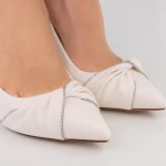 Pantofi cu Toc subtire 3DC32 Bej » meishop.life