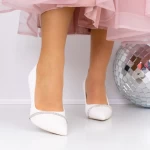 Pantofi cu Toc subtire 3XKK65 Bej » meishop.life