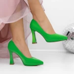Pantofi cu Toc gros 3DC33 Verde » meishop.life