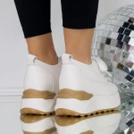 Pantofi Sport Dama cu Platforma 3SJN29 Bej » meishop.life