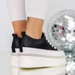 Pantofi Sport Dama cu Platforma 3SJN38 Negru » meishop.life