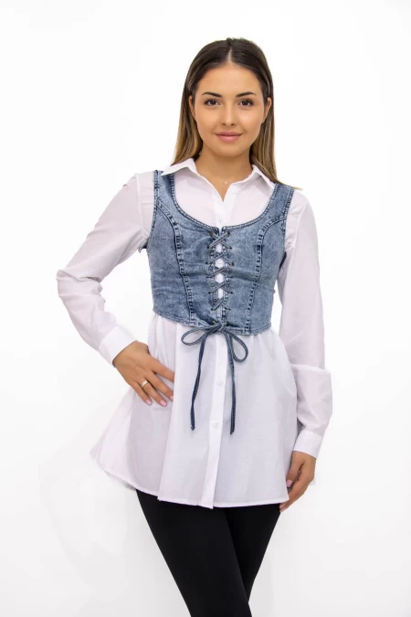 Camasa Dama 24004 Alb Kikiriki