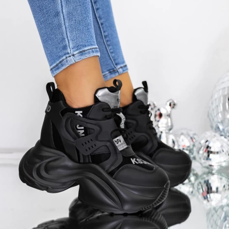 Pantofi Casual Dama 3SJN25 Negru » meishop.life