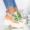 Pantofi Sport Dama cu Platforma 3SJN37 Portocaliu | MEI