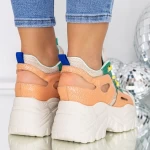 Pantofi Sport Dama cu Platforma 3SJN37 Portocaliu » meishop.life