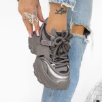 Pantofi Sport dama cu Platforma 3SJN55 Gri » meishop.life